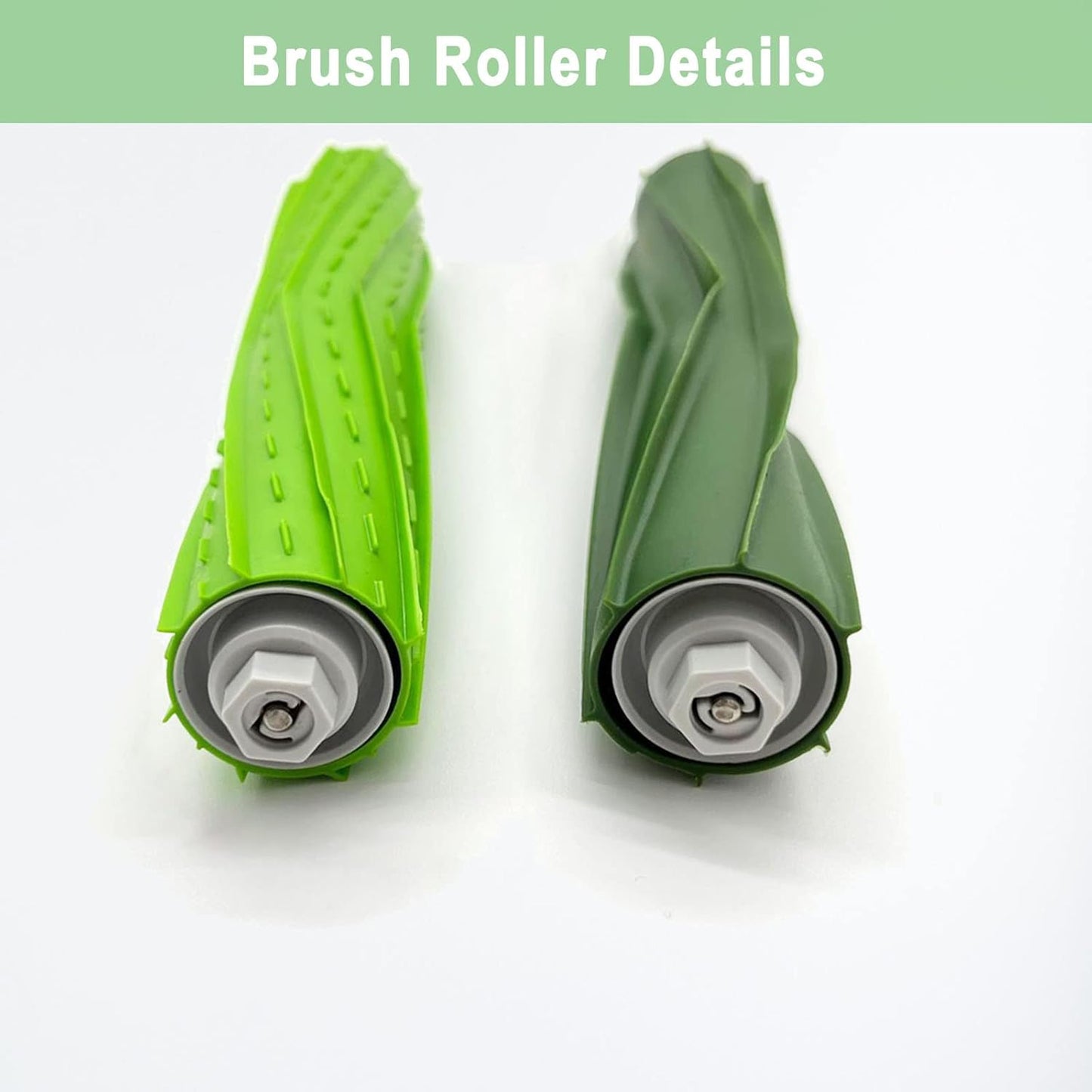 Tivcroxs Replacement Parts - Multi-Surface Rubber Brush Roller for iRobot Roomba i3, i7, j7 & More - 4 Sets
