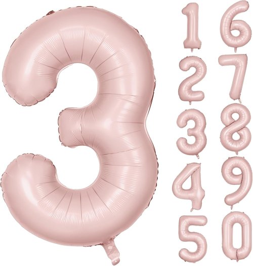 40-Inch Pink Number 3 Balloon by [Brand Name] - Perfect for 3rd Birthday Party Decorations