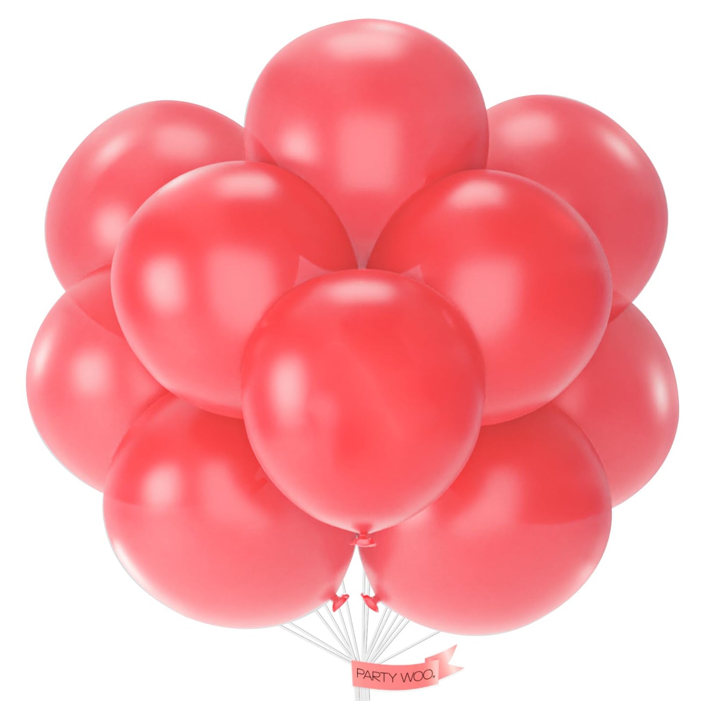 PartyWoo Pink Large Balloons 20 pcs 18 Inch Big Jumbo Giant Matte Rose Hot Watermelon Pink Latex Balloons for Graduation Wedding Baby Shower Princess Bachelorette Birthday Party Decorations Pink-Q11