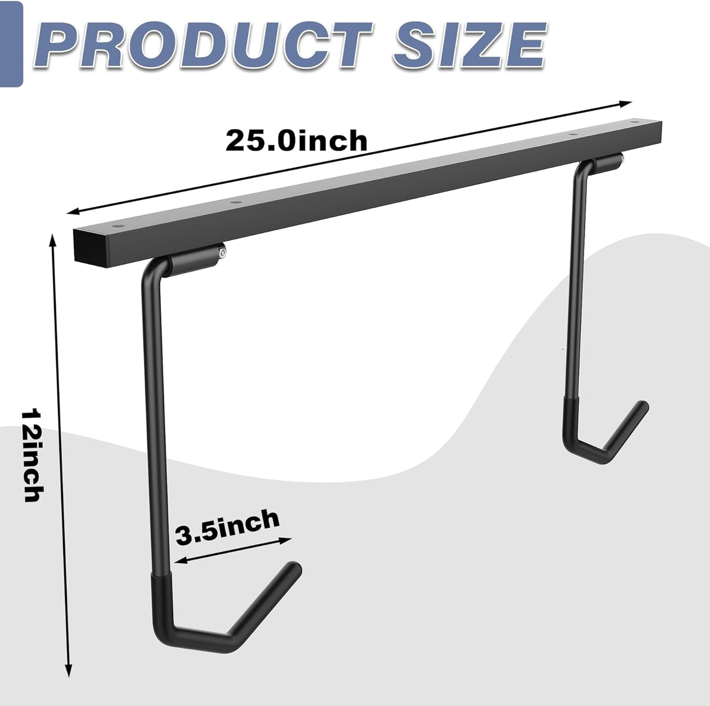WALMANN Ceiling Mounted Bike Rack - Space-Saving Storage for 2 Bikes Horizontally or 4 Bikes Vertically