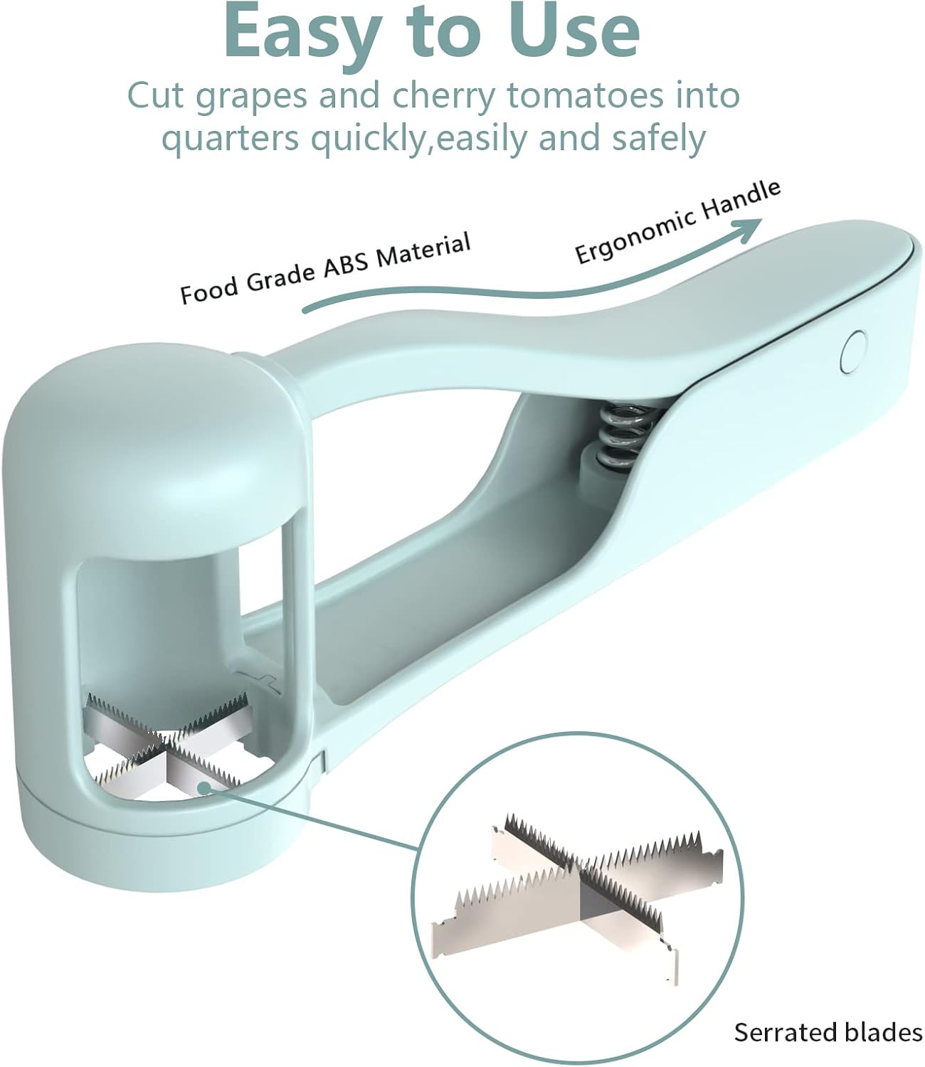 WhiteRhino Grape Cutter - Stainless Steel Slicer for Toddlers | Ideal for Grapes, Cherries, and Strawberries