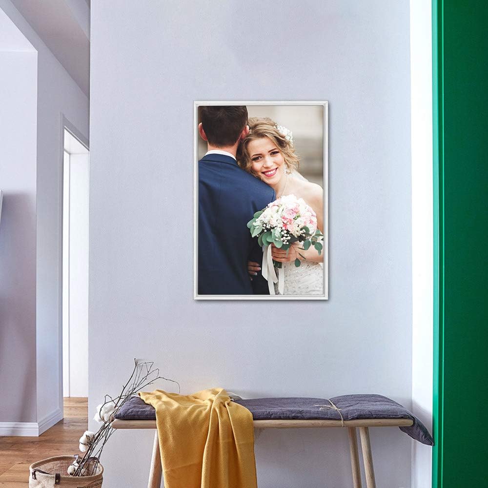 Wall26 Framed Canvas Wall Art - Custom Living Room & Bedroom Prints Ready to Hang | 16"x24", White Frame