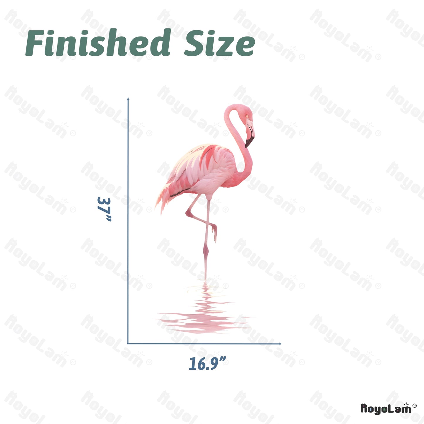 RoyoLam Pink Flamingo Bird Wall Decal Animal Wall Sticker