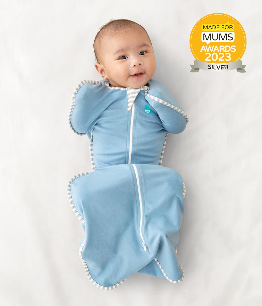 Love to Dream Swaddle UP - Baby Sleep Sack for Newborns 8-13 lbs | Self-Soothing Snug Fit in Dusty Blue