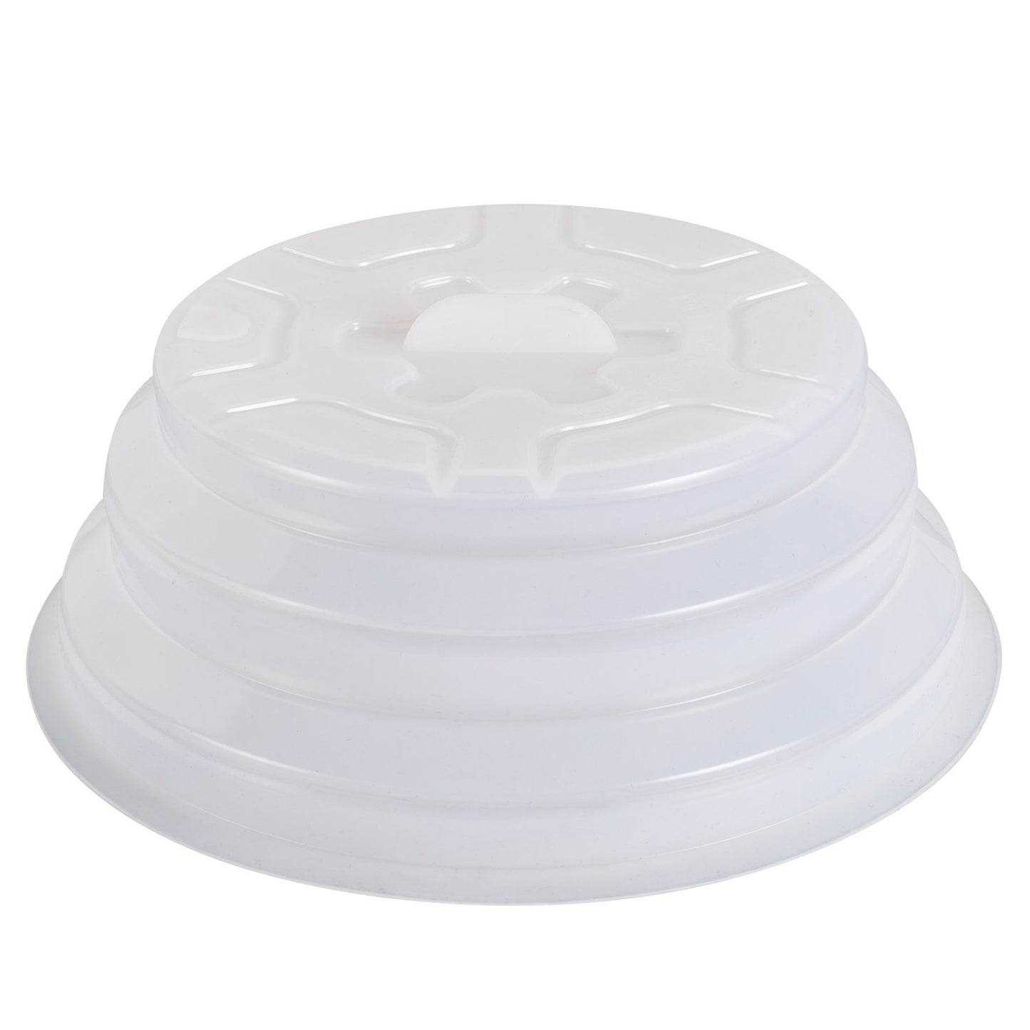 Kichwit Silicone Microwave Plate Cover Collapsible, Dishwasher Safe and BPA Free, 11", White