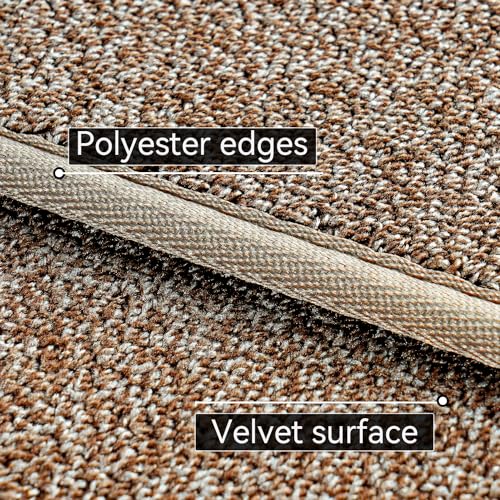 AREDO Brown 6' x 2' Non-Slip Runner Rug - Washable Low Pile Floor Carpet
