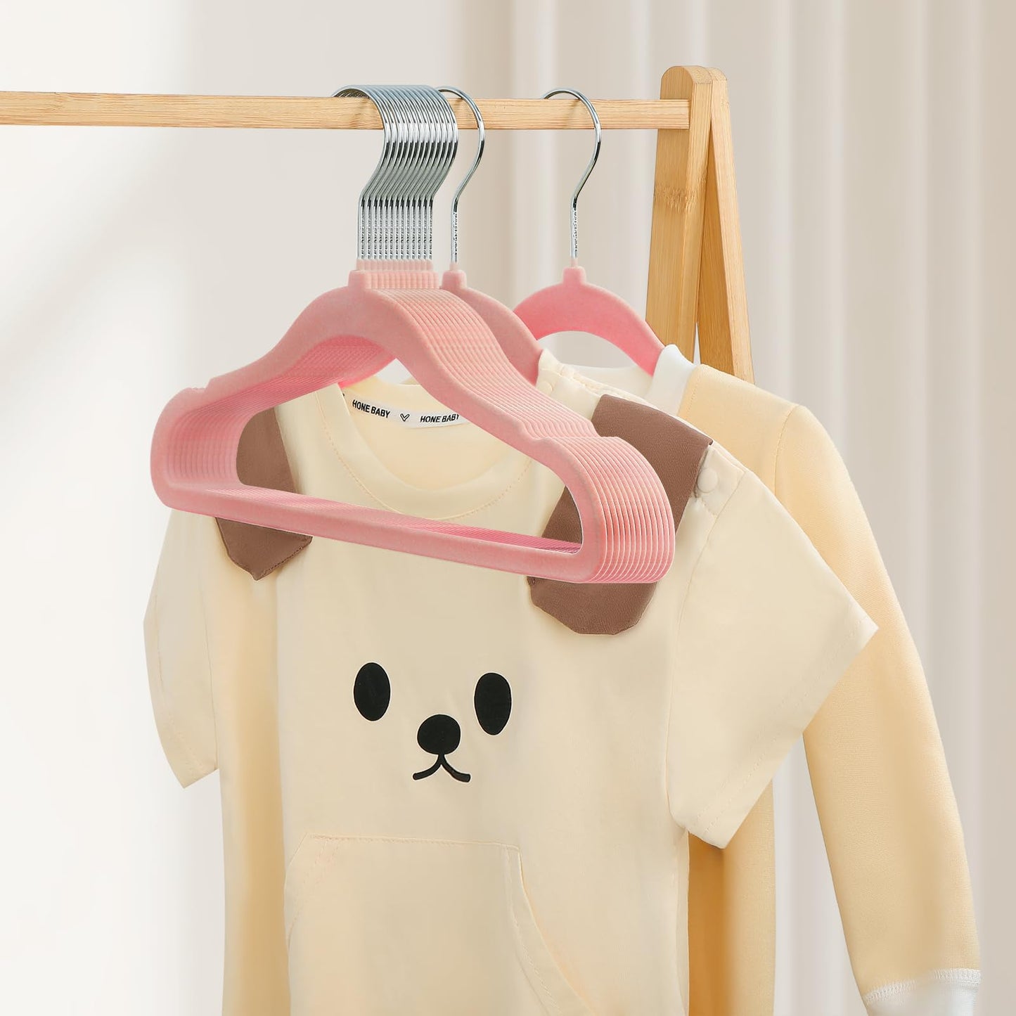 GoodtoU Kids Hangers Velvet 50 Pack 14" - Kids Felt Hangers Non Slip Toddler Hanger Childrens Hanger for Kid