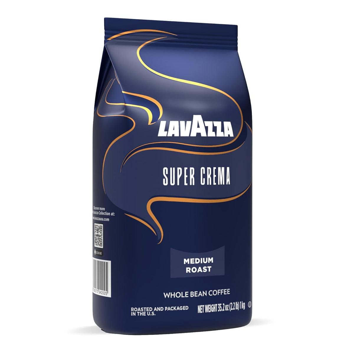 Lavazza Super Crema Espresso Whole Bean Value Pack - 3 Bags of 2.2 lb Each for Rich Flavor