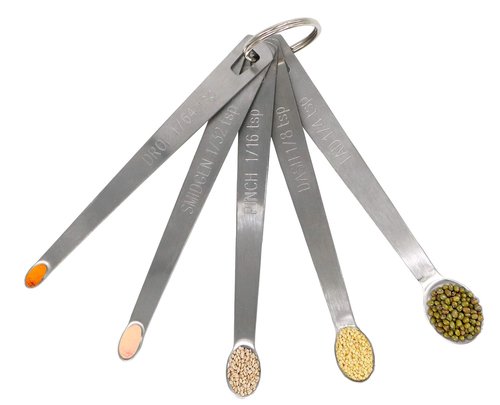 BERYLER 1Pack Mini Measuring Spoons Set, Heavy Duty Stainless Steel Teaspoon for Cooking and Baking, Suitable for Small Amount of Dry or Liquid Ingredients and Spices
