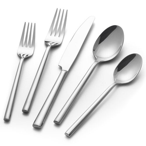 Alata Potter 20-Piece Forged Silverware Set Stainless Steel Flatware Set Cutlery Set,Service for 4,Mirror Finish,Dishwasher Safe