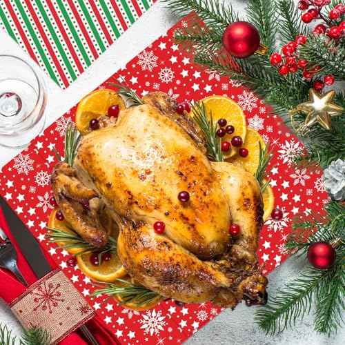 PLULON 160 Pcs Christmas Wax Paper for Food Sandwich Wrapping Parchment Paper Deli Paper Sheets Food Basket Liners Christmas Tree Snowflakes Candy Cookies Wraps for Xmas Holiday Party Decorations