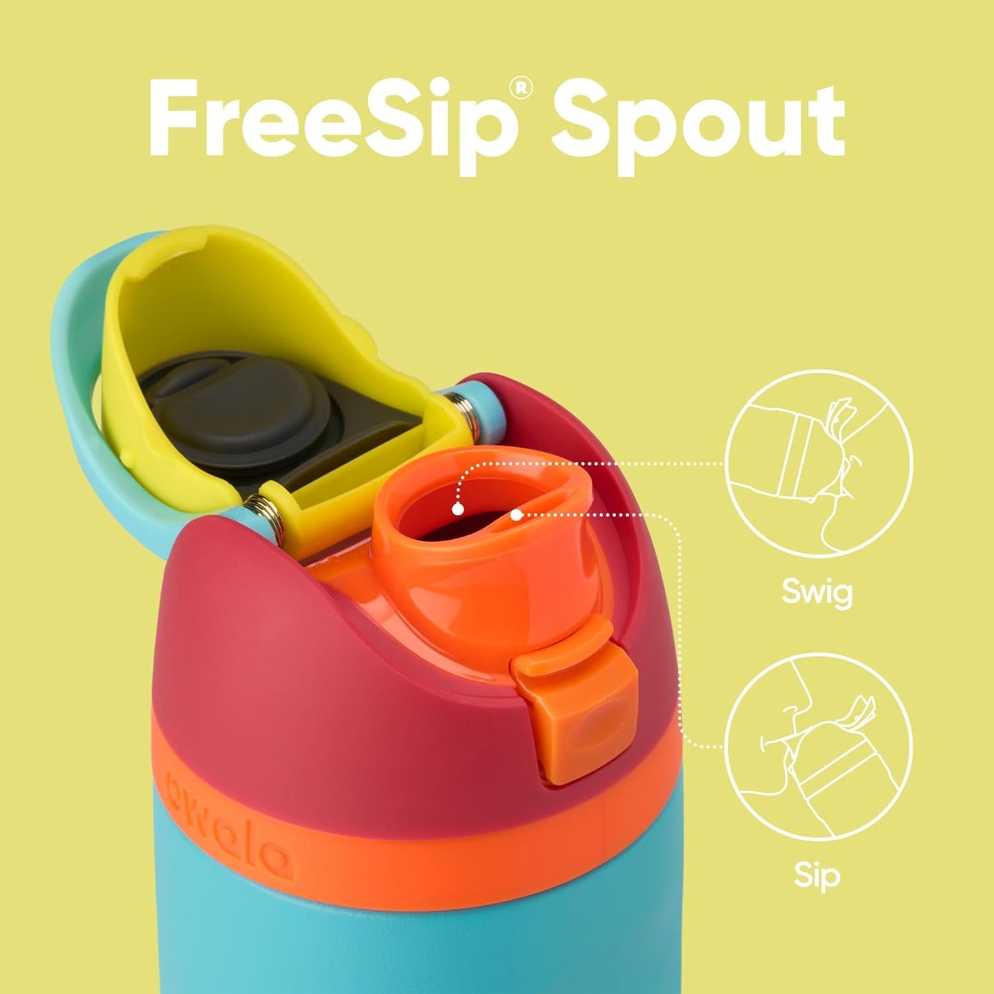 Owala FreeSip Insulated Stainless Steel Water Bottle - BPA-Free 24 Oz | Perfect for Travel, Summer Sweetness
