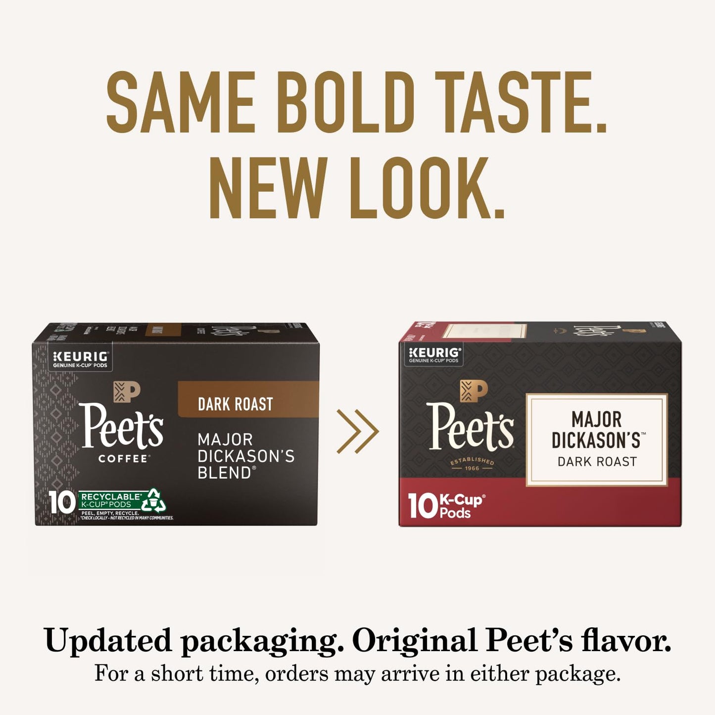 Peet's Coffee K-Cup Pods Variety Pack - 100% Arabica Coffee, 60 CT | Major Dickason's, French Roast & More