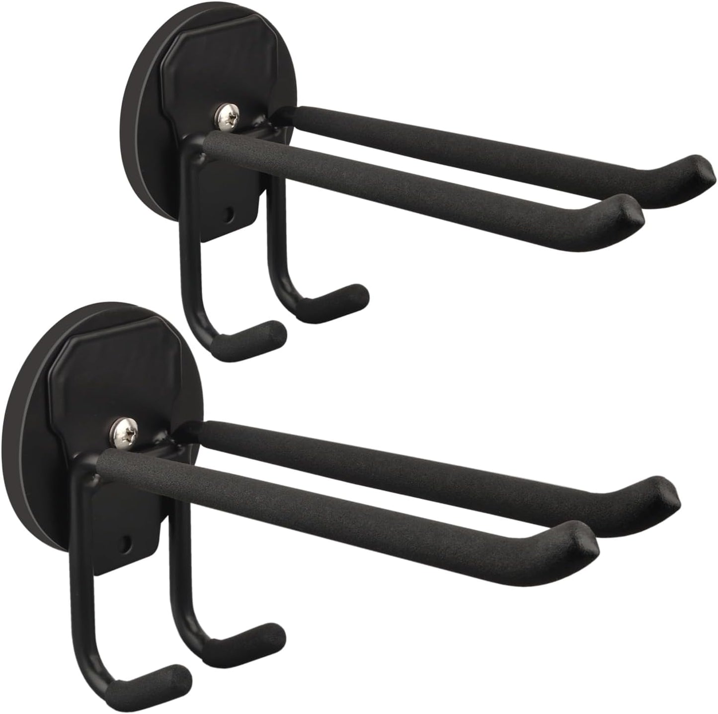 ULIBERMAGNET Heavy Duty Magnetic Hooks - Double Layer Storage Solution for Tools & Cables | 2-Pack, 3.46 Inch