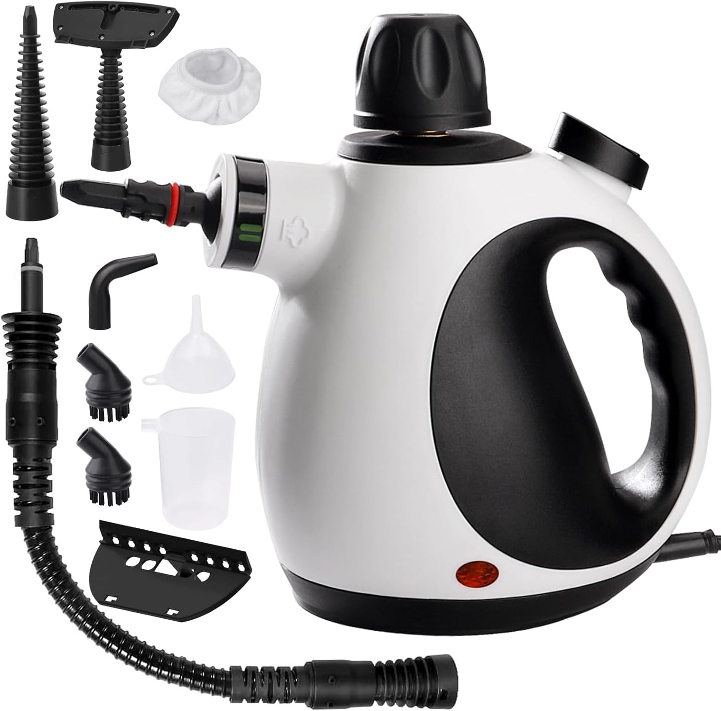 Skiennix Handheld Steam Cleaner - Portable Upholstery Steamer with 10 Accessories | Safe Grime Removal