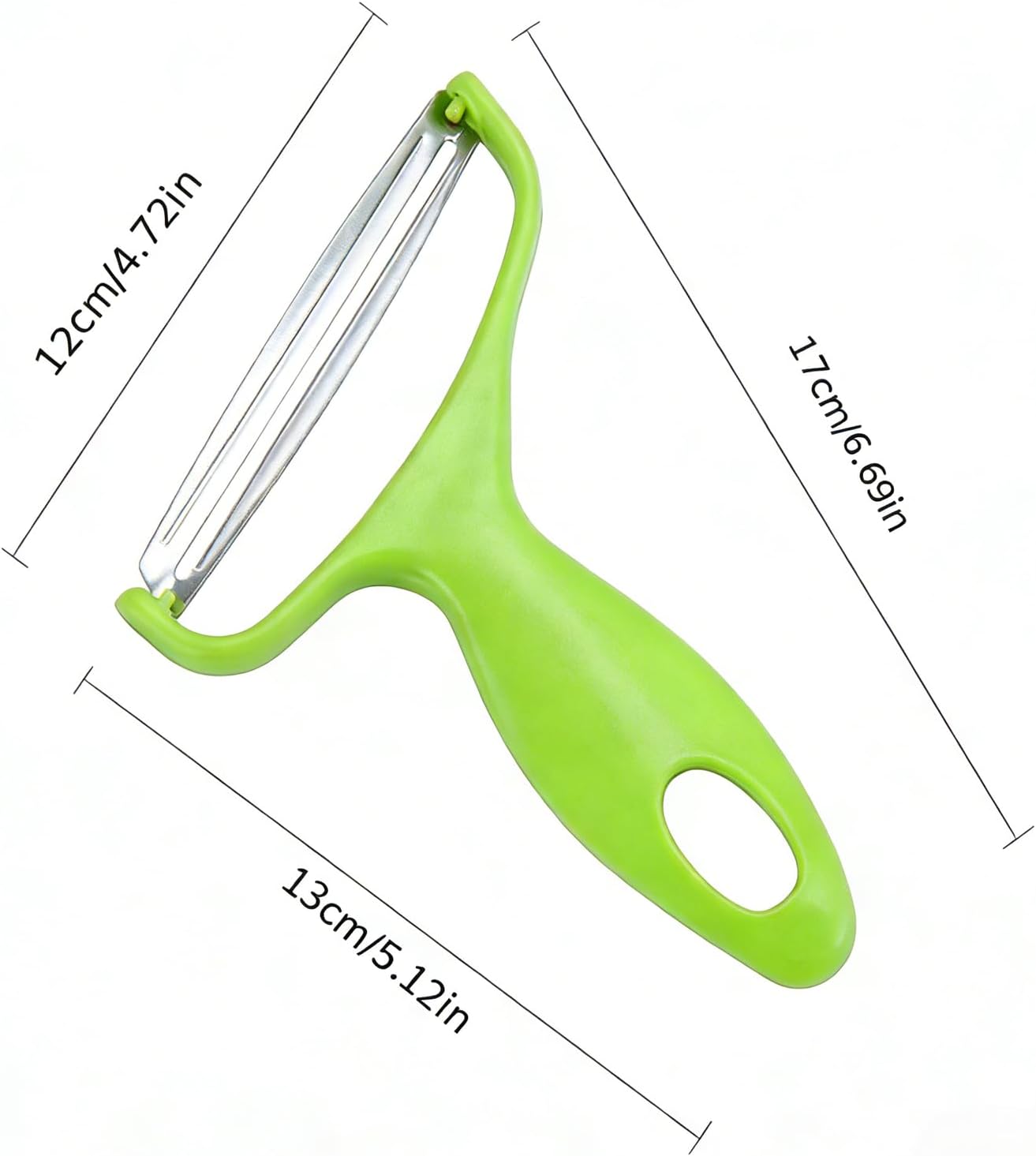 Skiennix Stainless Steel Vegetable Grater - Multi-Purpose Cabbage Slicer & Shredder for Easy Salad Prep - Green