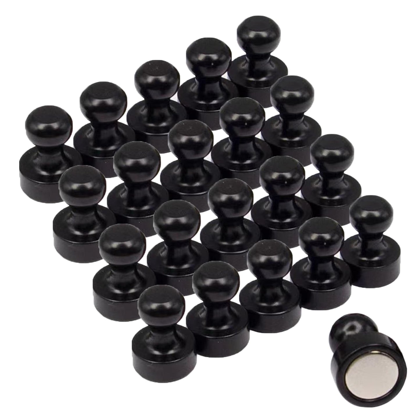 Fridge Magnet, 20Pcs Black Refrigerator Magnets, Small and Strong Magnets for Whiteboard, Office, Classroom, Map, Kitchen Accessories, Office Accessories, Locker Accessories, Map Decorative