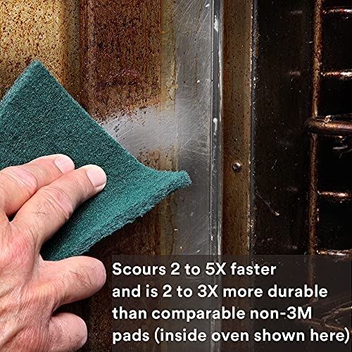 3M Scotch-Brite Scouring Pad 96, 60 Pads, 6” x 9”, General Purpose Cleaning, Food Safe, Non-Rusting, 20 Pads/Box, 3 Boxes/Case