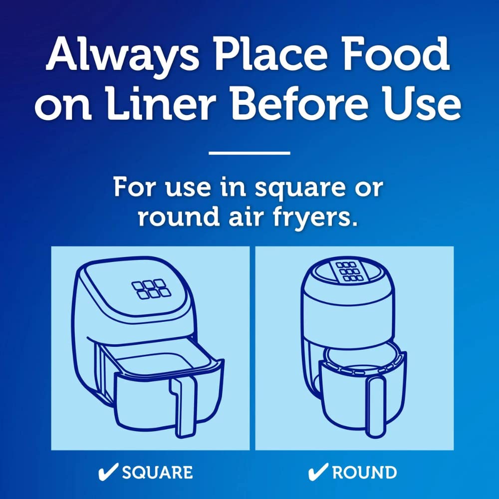 Reynolds Kitchens Air Fryer Liners, 50 Count (Pack of 2)