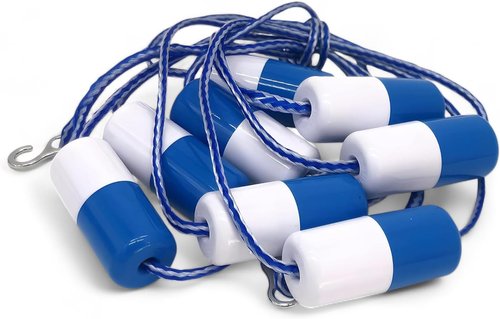 Fibropool Safety Rope - Pre-Assembled Divider Buoy with Floats & Hooks for Pool Safety