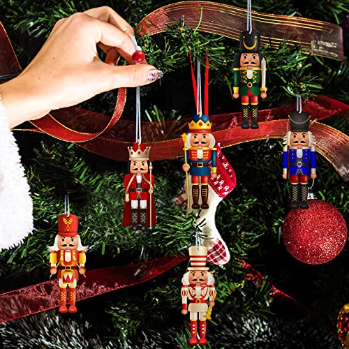 Classic 36 Pieces Christmas Nutcracker Decorations Set, Wooden Holiday Ornaments