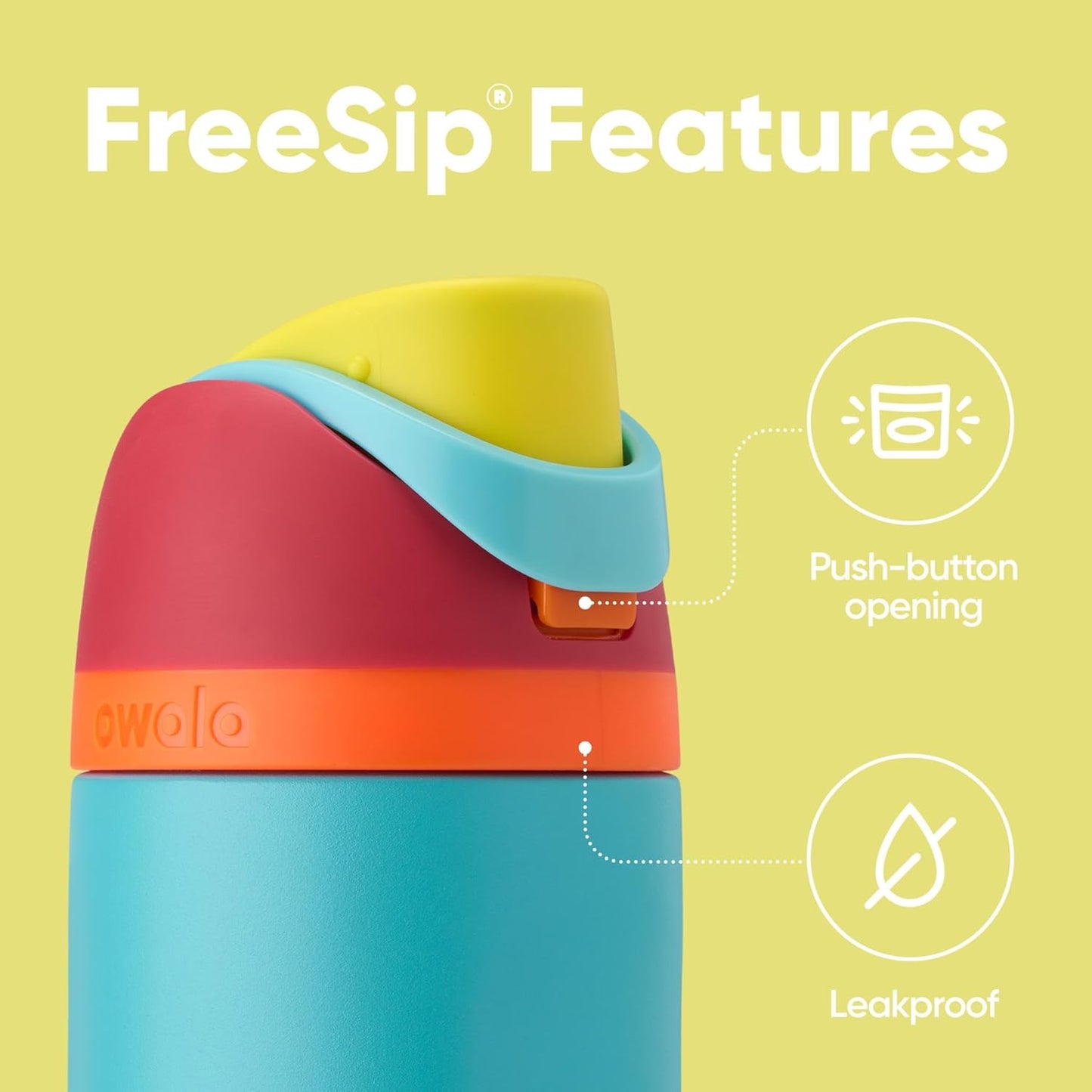 Owala FreeSip Insulated Stainless Steel Water Bottle - BPA-Free 24 Oz | Perfect for Travel, Summer Sweetness