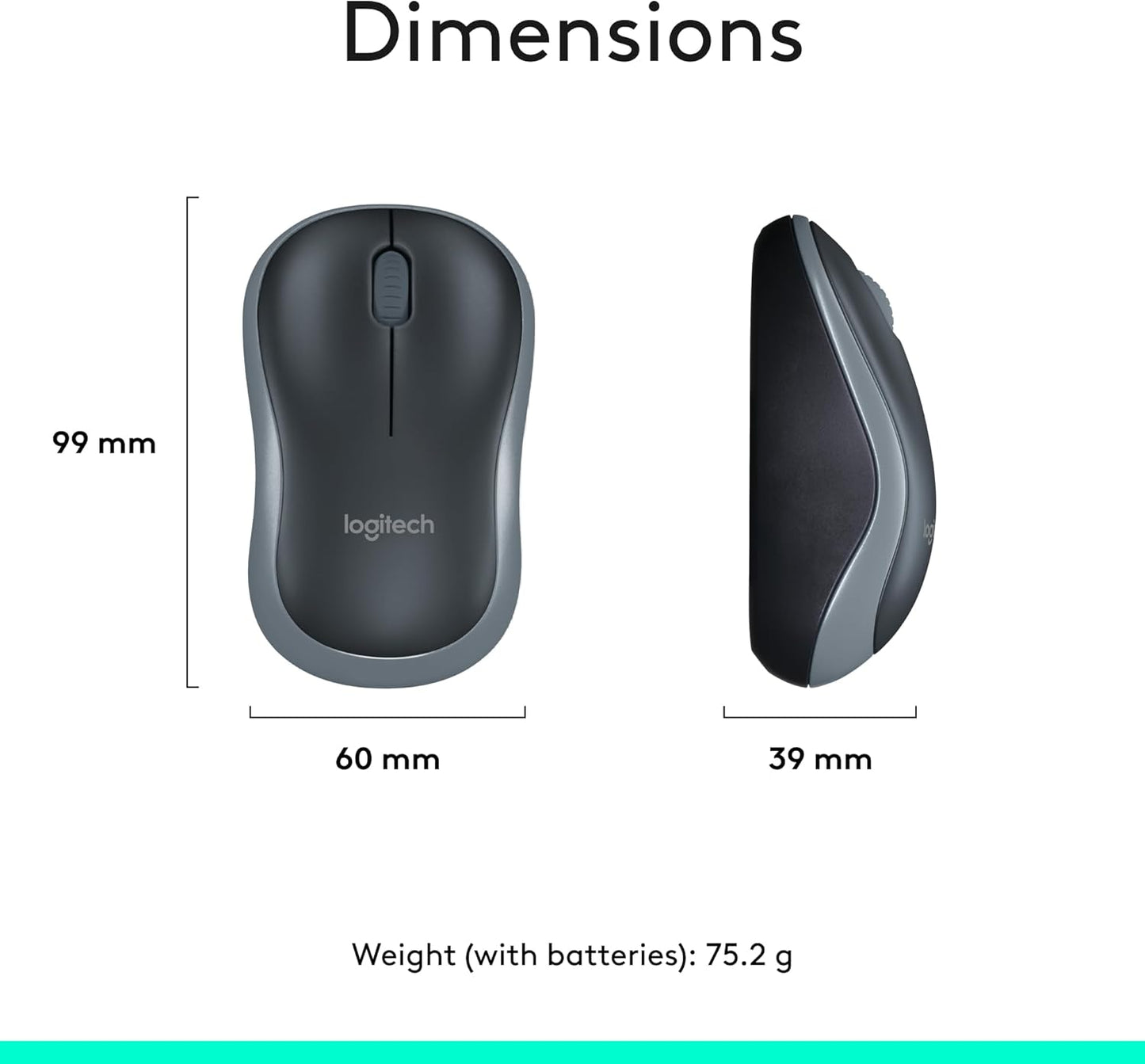 Logitech MK270 Wireless Keyboard & Mouse Combo - Compact Design, 2.4 GHz, 8 Multimedia Keys, Black