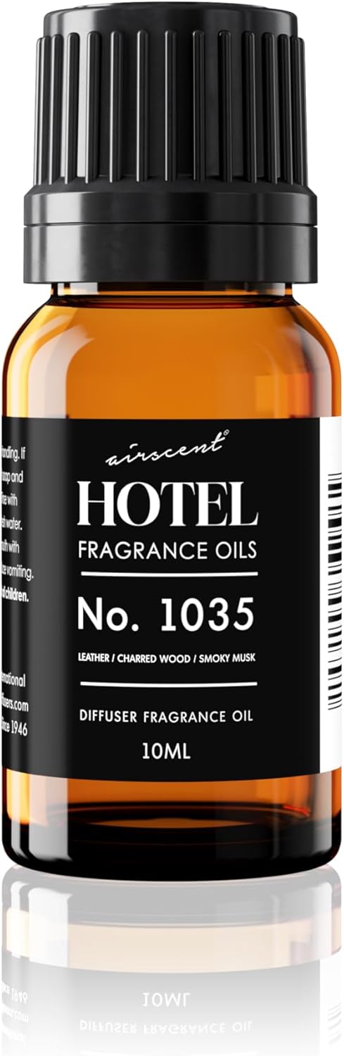 AirScent Hotel Diffuser Oil No. 1035 - Cade 26 Santal Blend Fragrance Oil for Ultrasonic Diffusers | 10 mL Glass Bottle with Dropper
