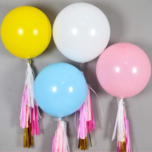 18 Inch Big Balloons Assorted Large Latex Balloon, 24pcs Giant Heavy Duty Balloons for Christmas Birthday Wedding Baby Shower Decorations