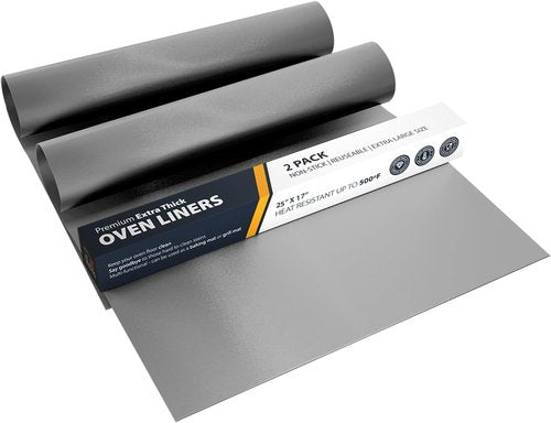 Heavy Duty Oven Liners by [Brand Name] - Non-Stick Reusable Mats, 17”x25”, BPA & PFOA Free | Perfect for Electric, Gas, and Grills