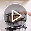 GAOKASE 4 Pack Stackable Wire Baskets Pantry Organizers & Storage Bins, Black