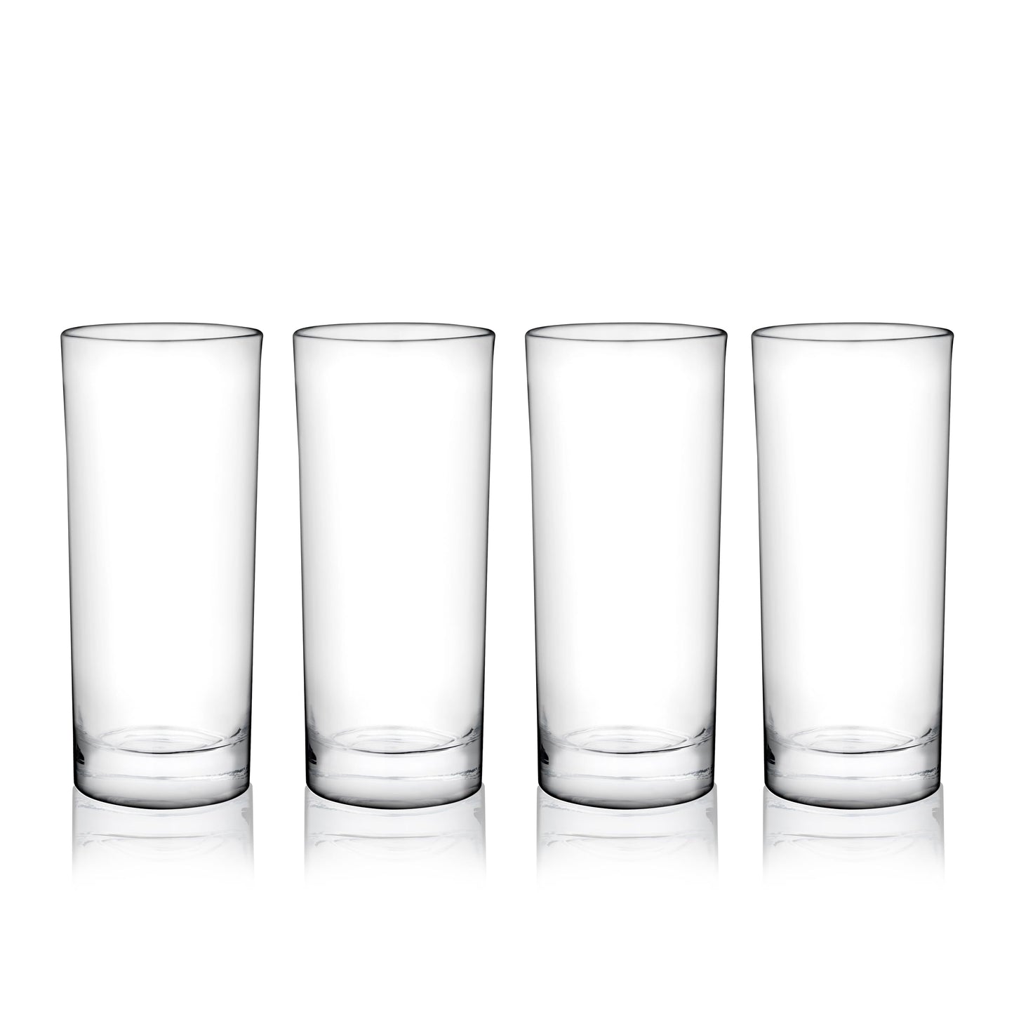 True Highball Glasses, Tall Glass Tumbler for Cocktails, Mojito Iced Tea Juices, Soda Water Drinking Cups, Kitchen Glassware, Home Bar, 11 oz Set of 4