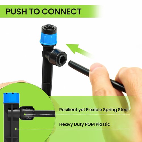 Bonviee Drip Irrigation System 230FT - Quick Connect Garden Watering Kit with Adjustable Emitters & Tubing