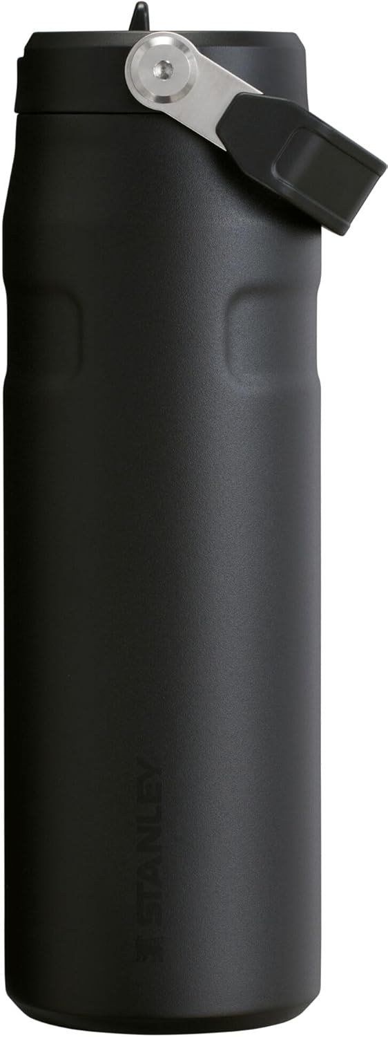 Stanley IceFlow 24 OZ Water Bottle - Insulated Stainless Steel | Lightweight, Leak-Resistant, BPA-Free | Black