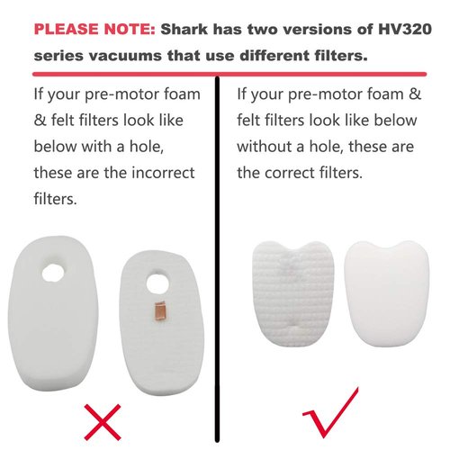 Dttery 6 Pack Filters for Shark Rocket DeluxePro Zero-M Vacuum HV343AMZ, HV345, HV320, HV321, HV322, ZS350, ZS351, ZS352, Replacement Part XPMFK320 1084FTV320