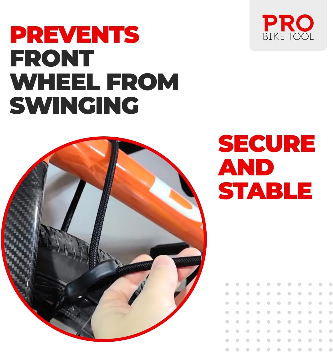 PRO BIKE TOOL Bike Wall Mount - Secure Horizontal Indoor Rack for 1 Bicycle | Ideal for Road, Mountain & Hybrid Bikes