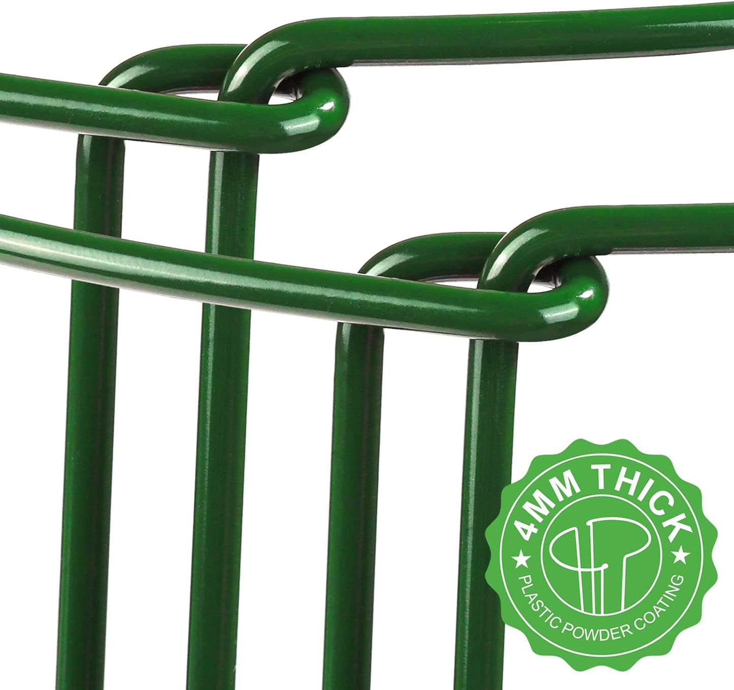 LEOBRO Plant Support Stakes - Metal Peony Support for Tomatoes & Hydrangeas | 9.8" W x 15.7" H, 6 Pack