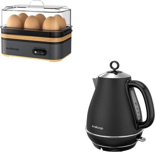 Evoloop Rapid Egg Cooker - Efficient Cooking with 1.7L Electric Kettle | Perfect for Breakfast