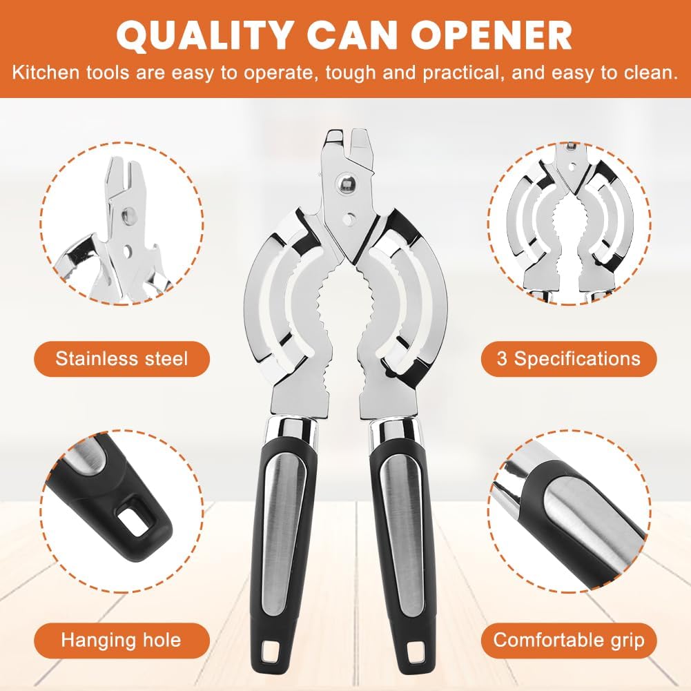 Skiennix Stainless Steel Jar Opener - Adjustable Tool for Weak & Arthritic Hands | Kitchen Essential