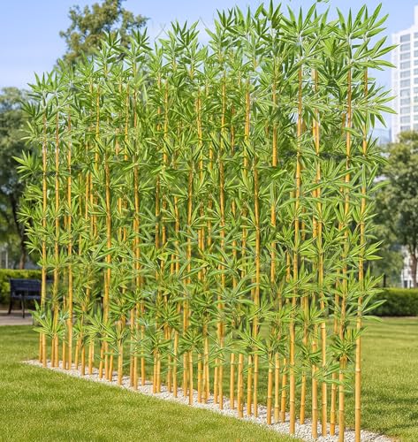 5 ft Artificial Bamboo Tree for Outdoor & Indoor Privacy - Fake Plant with Encrypted Leaves