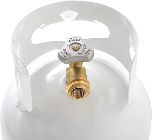 Flame King 10LB Steel Propane Tank Cylinder - Type 1 Overflow Protection Valve | Ideal for Camping, Grills, Fire Pits