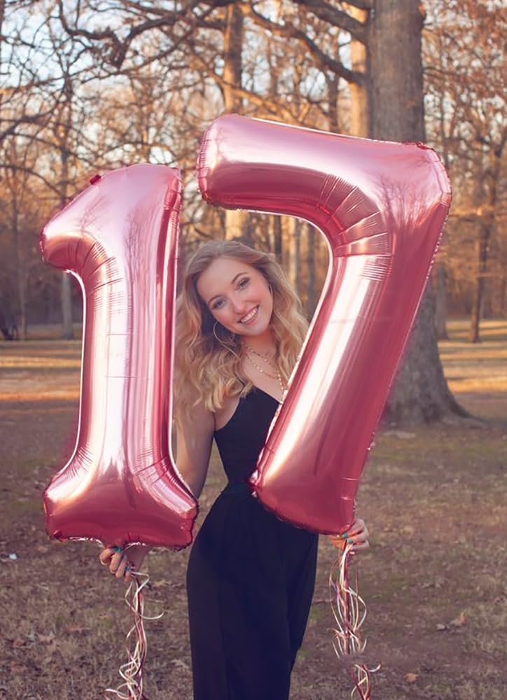 Numbers Balloon 3 - 40 Inch Large Pink Balloon for Three Year Old Birthday Decor | Party Decorations