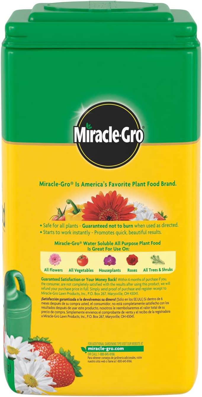 Miracle-Gro Water Soluble Plant Food - All-Purpose Fertilizer for Indoor & Outdoor Plants, 5 lbs.