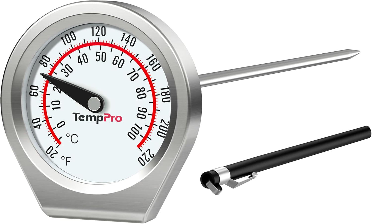 TempPro Instant Read Meat Thermometer - Portable Grill & Kitchen Thermometer for Steak, Turkey & Liquid