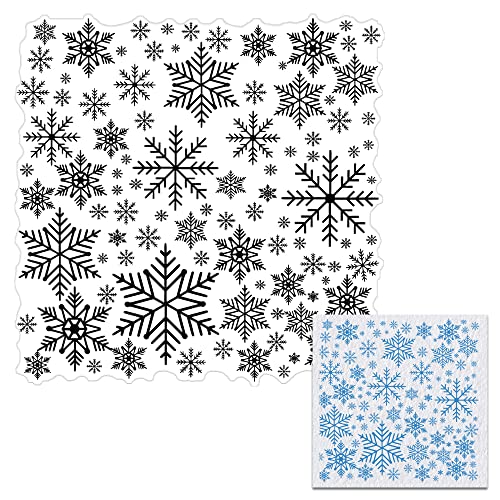 Christmas Snowflake Clear Rubber Stamps for Card Making & Scrapbooking - Snowflake Back