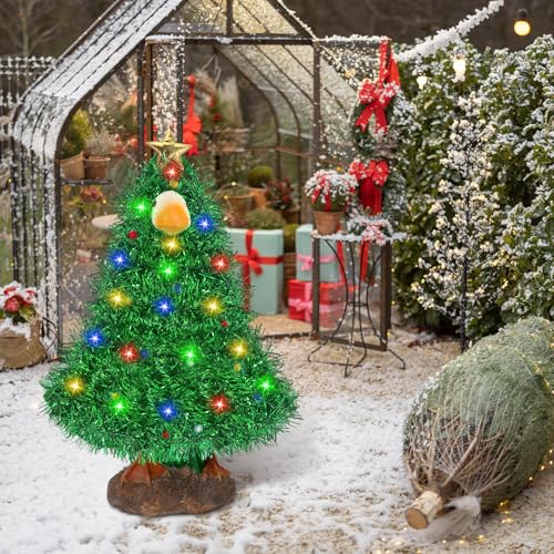 Arrowbash 23" Christmas Tree Goose Outfit Funny Hats for Yard Lawn Decor