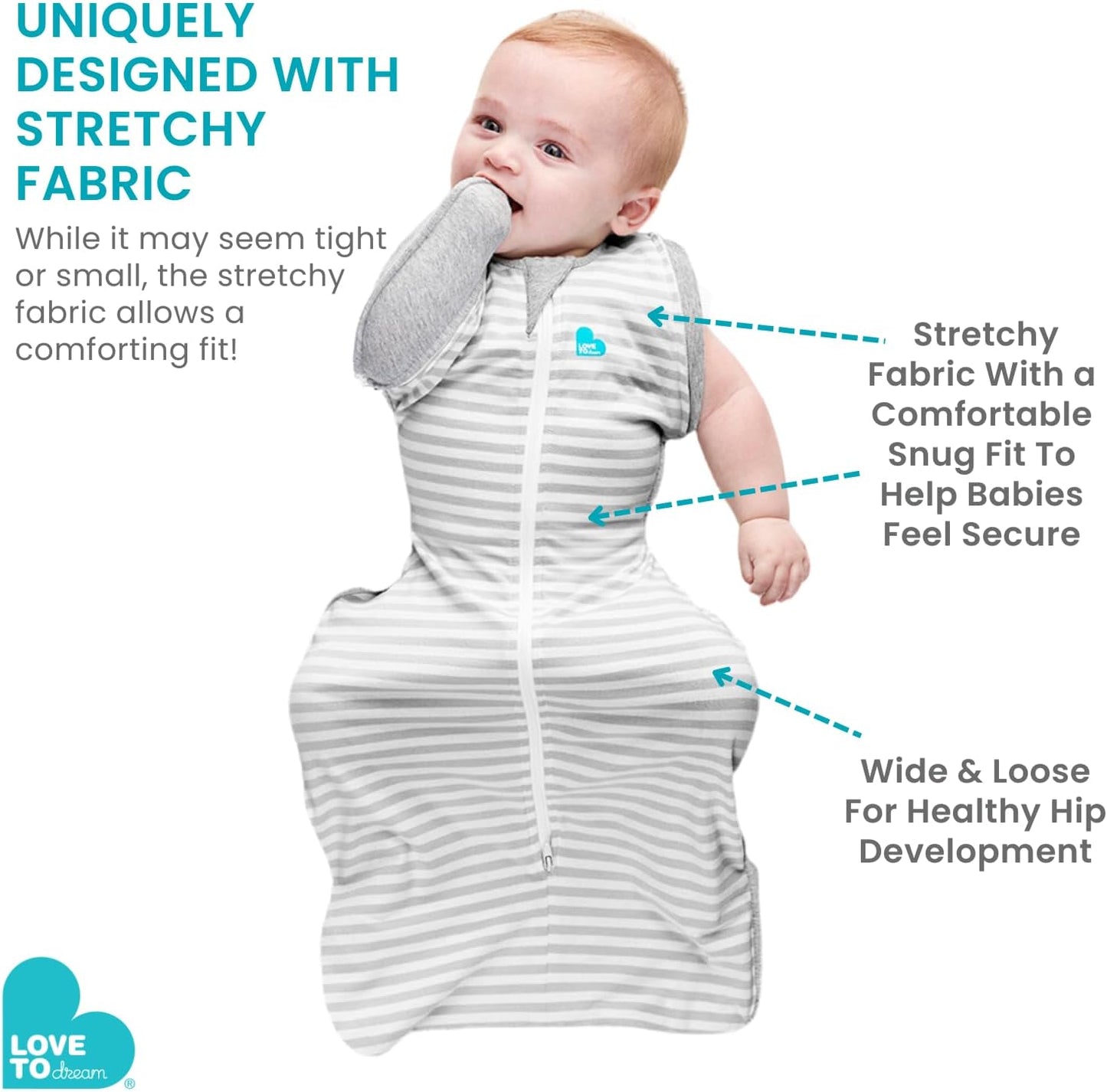 Love To Dream Swaddle UP Transition Bag - Warm 2.5 TOG for Safe Baby Transition to Arms Free