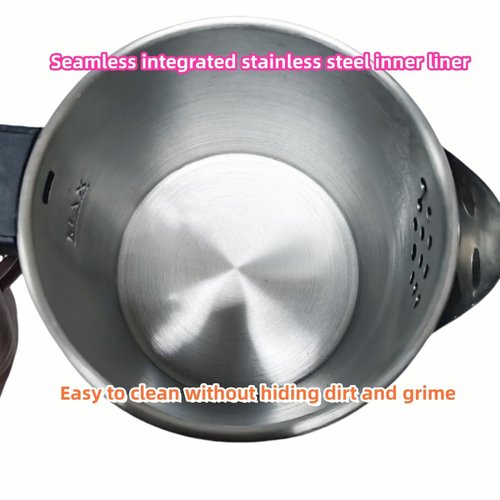 0.5L Small Portable Electric Tea Kettle Stainless Steel, Travel Mini Electric Coffee Kettle, Hot Water Boiler Heater for Business Trip, Camping, Travel, Office (Black)