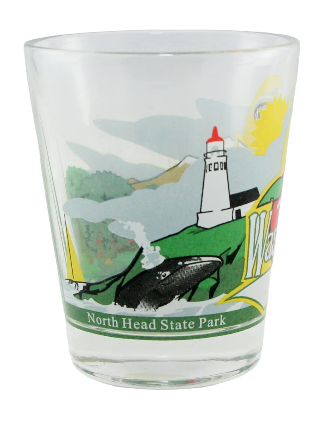 World By Shotglass Washington State 3 View Shot Glass