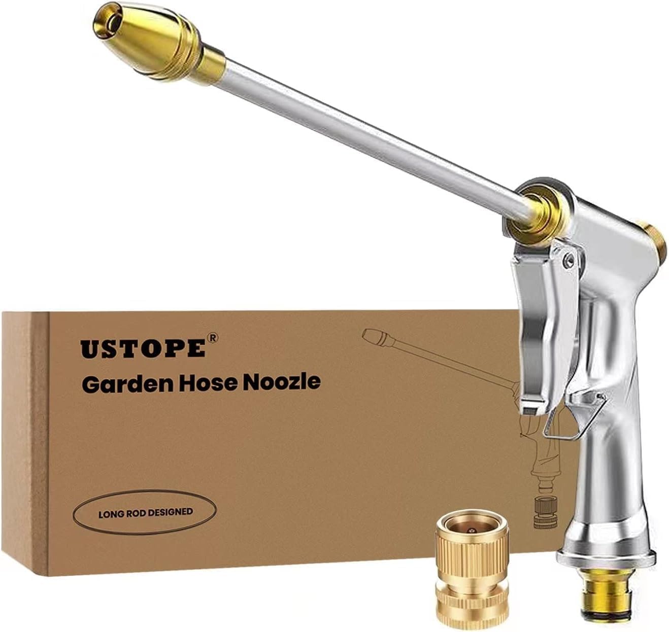 Skiennix High Pressure Garden Hose Nozzle - Versatile Sprayer for Lawn, Car Washing & Pet Showering